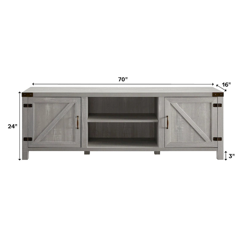 Middlebrook Firebranch 70-inch Barn Door TV Stand