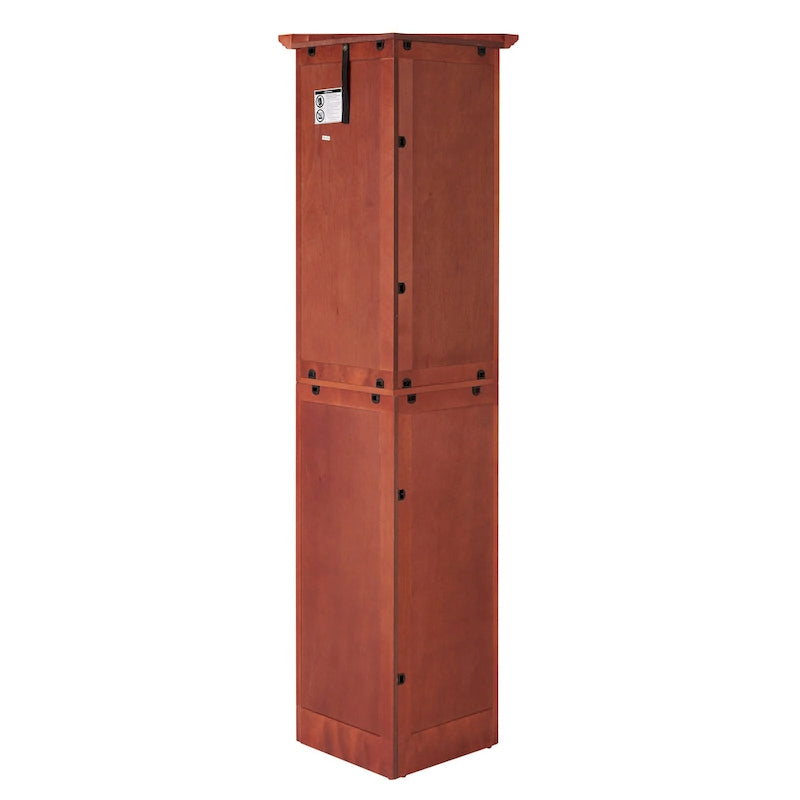 Farmhouse 4-Tier 72 Corner Kitchen Pantry Storage Cabinet with 8 Doors Tall Storage Cabinet and Adjustable Shelves