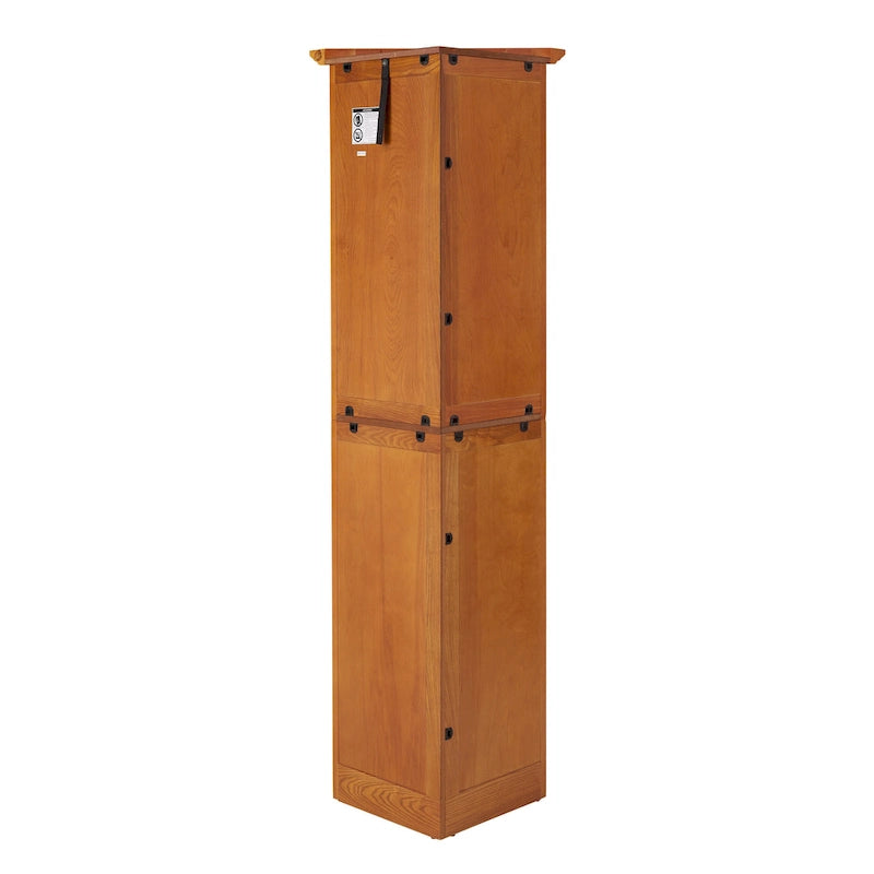 Farmhouse 4-Tier 72 Corner Kitchen Pantry Storage Cabinet with 8 Doors Tall Storage Cabinet and Adjustable Shelves