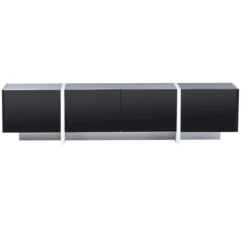 Black 74.8 Gloss TV Stand with Drawers for 80 TVs