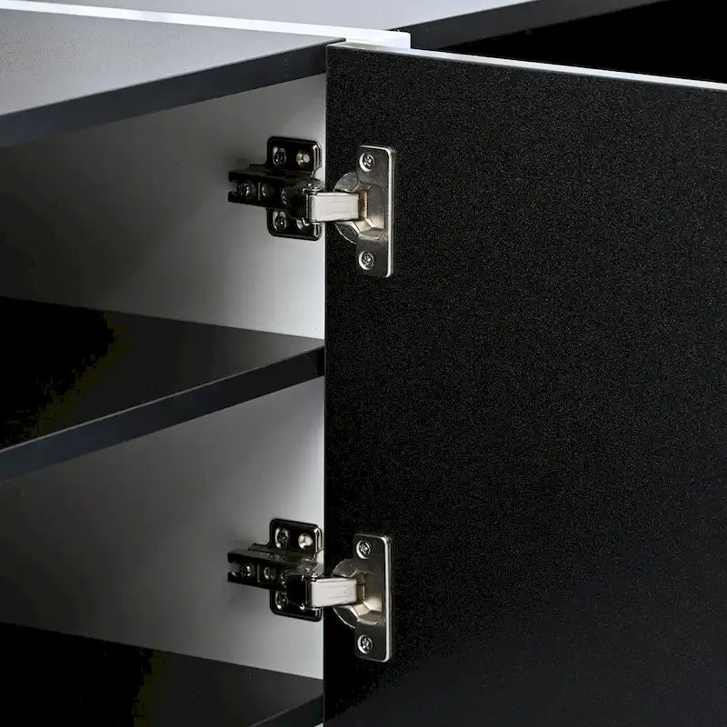 Black 74.8 Gloss TV Stand with Drawers for 80 TVs