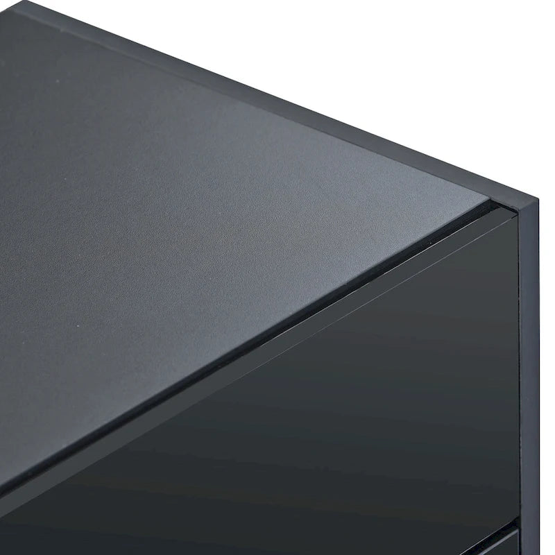 Black 74.8 Gloss TV Stand with Drawers for 80 TVs