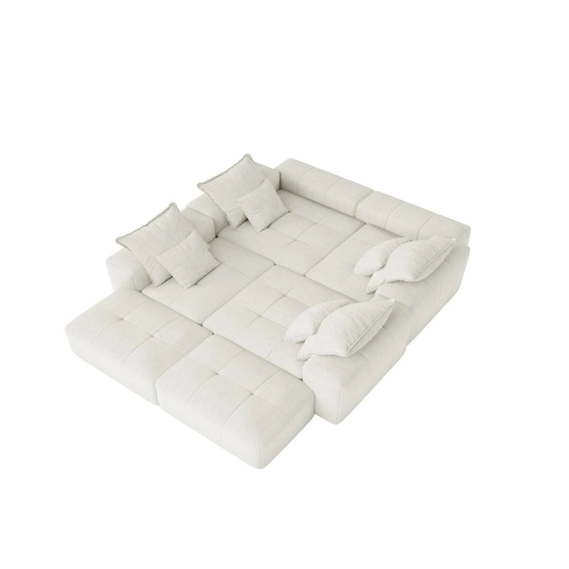 Oversized Modular Sectional Sofa,Sparkling Chenille Fabric,DIY Sofa