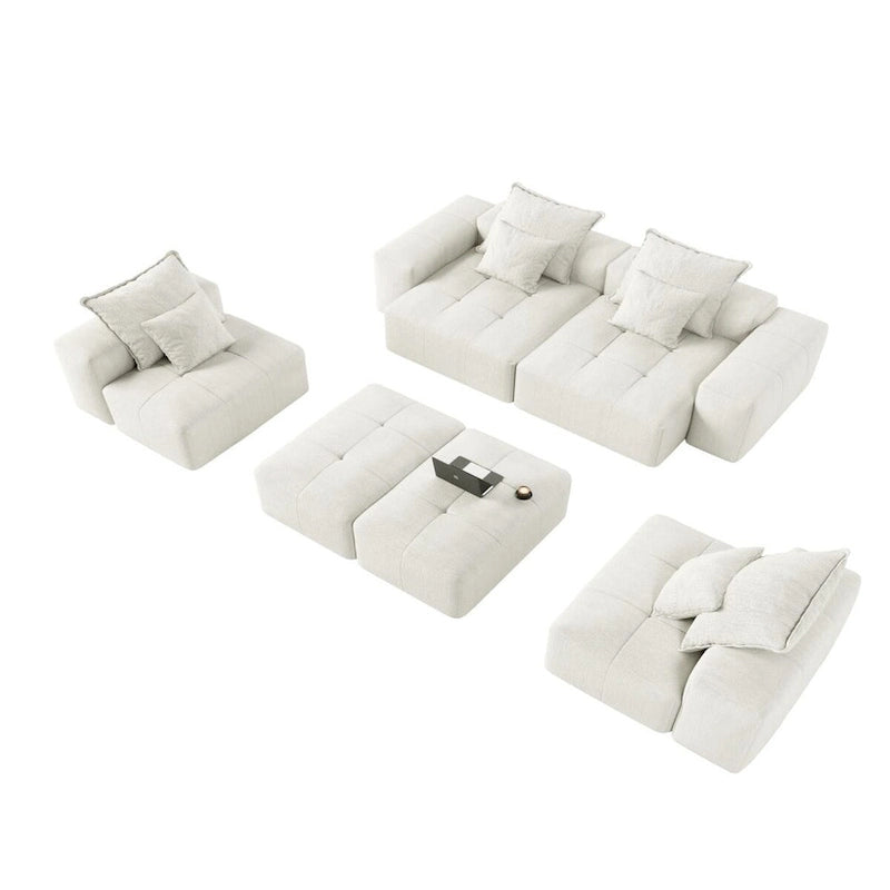 Oversized Modular Sectional Sofa,Sparkling Chenille Fabric,DIY Sofa