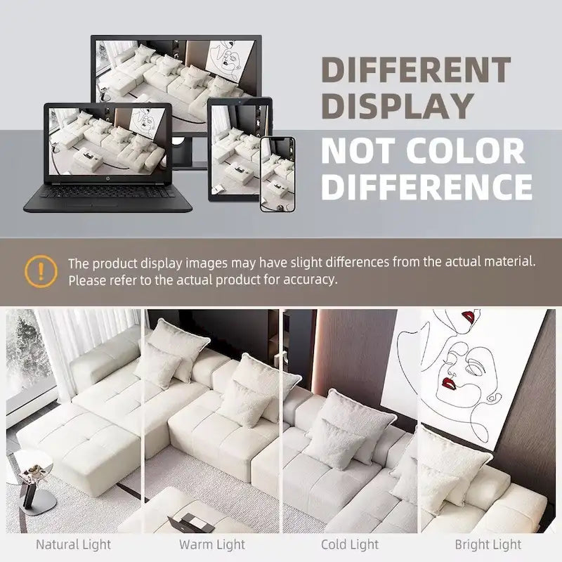 Oversized Modular Sectional Sofa,Sparkling Chenille Fabric,DIY Sofa