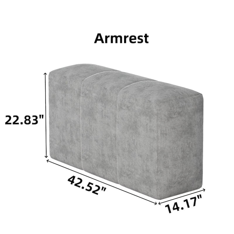 Oversized Modular Sectional Sofa,Sparkling Chenille Fabric,DIY Sofa