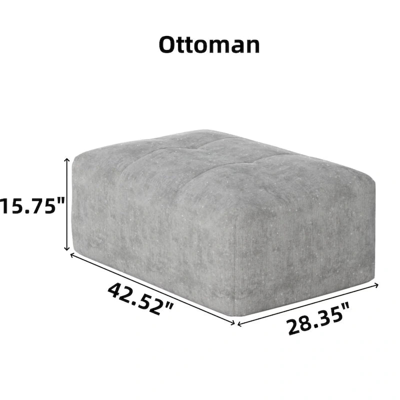 Oversized Modular Sectional Sofa,Sparkling Chenille Fabric,DIY Sofa