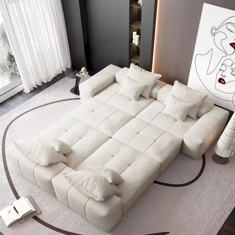 Oversized Modular Sectional Sofa,Sparkling Chenille Fabric,DIY Sofa