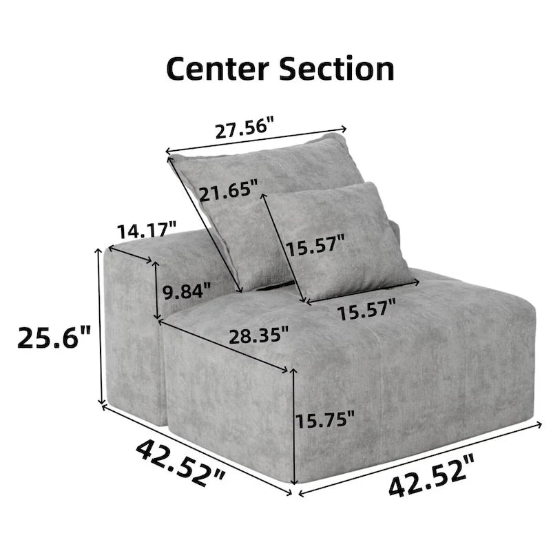 Oversized Modular Sectional Sofa,Sparkling Chenille Fabric,DIY Sofa