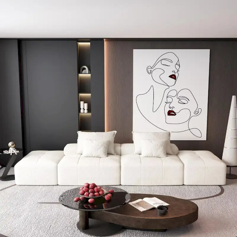 Oversized Modular Sectional Sofa,Sparkling Chenille Fabric,DIY Sofa
