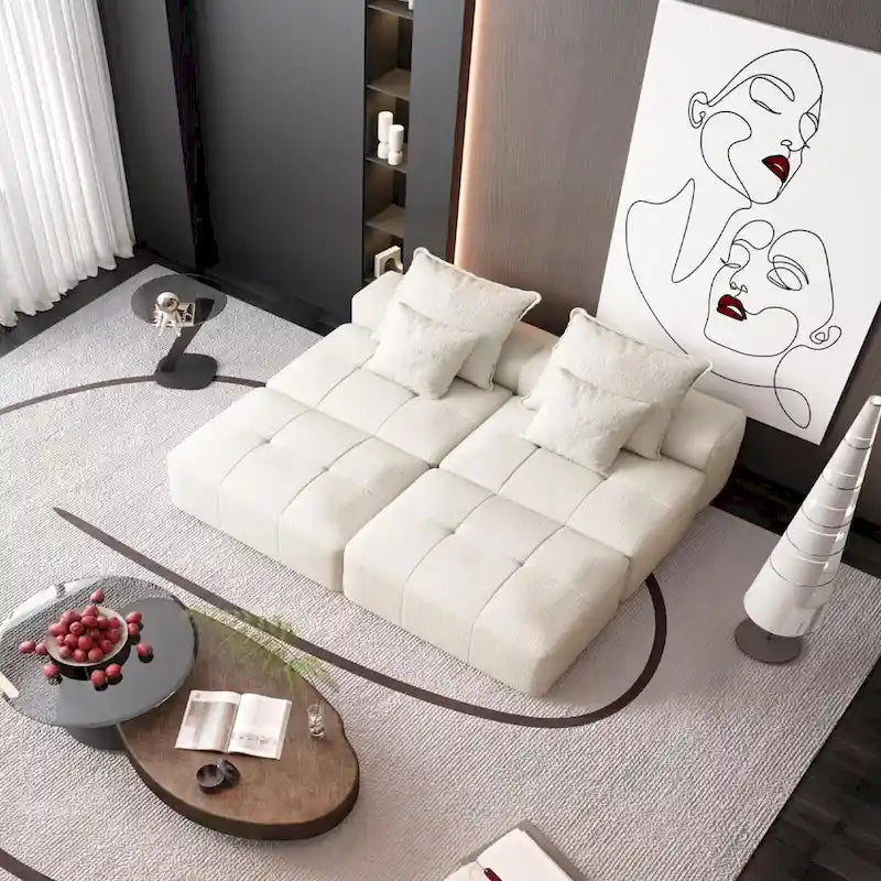 Oversized Modular Sectional Sofa,Sparkling Chenille Fabric,DIY Sofa