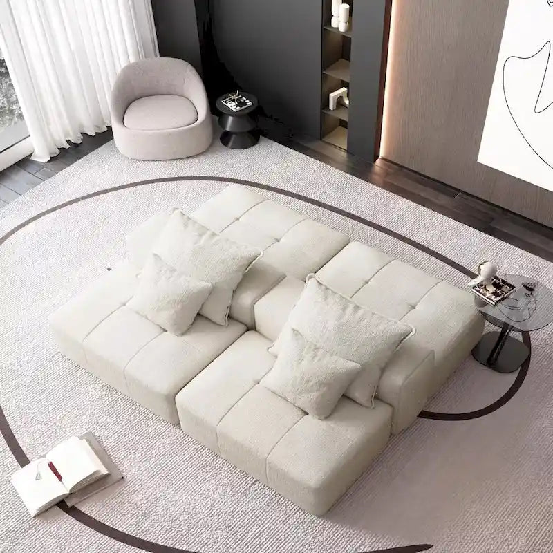 Oversized Modular Sectional Sofa,Sparkling Chenille Fabric,DIY Sofa