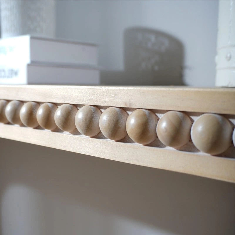59 Entryway Table, Curved Waterfall-style Table,Console Table with Wood Beads