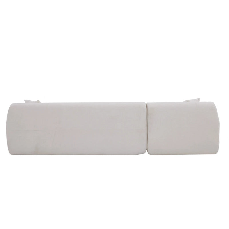 111 Polyester L-Shape Modular Sectional Sofa with High-Density Foam, 27 Deep Seat and Anti-Wrinkle Chenille Fabric