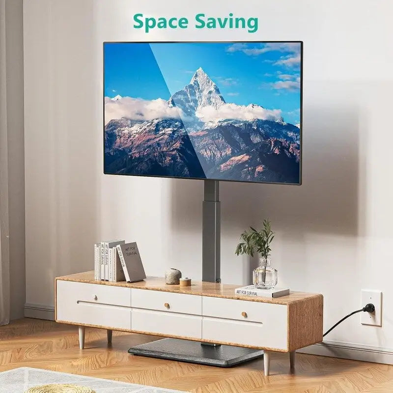 Floor TV Stand with Power Outlet