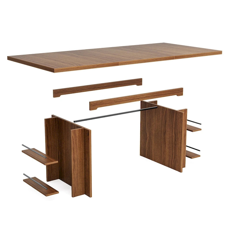 63-in Office Executive Desk, Large Computer Desk with Storage