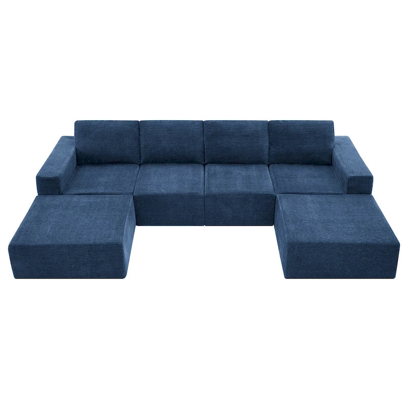 U-Shaped Full Foam Lounge Floor Couch Modular Sectional Sofa