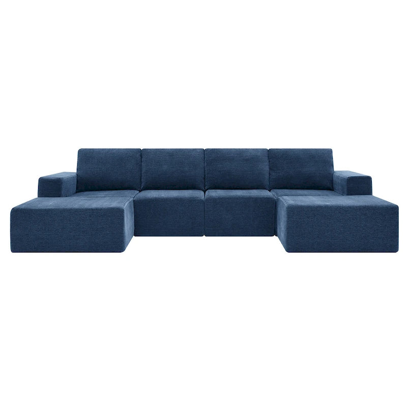 U-Shaped Full Foam Lounge Floor Couch Modular Sectional Sofa