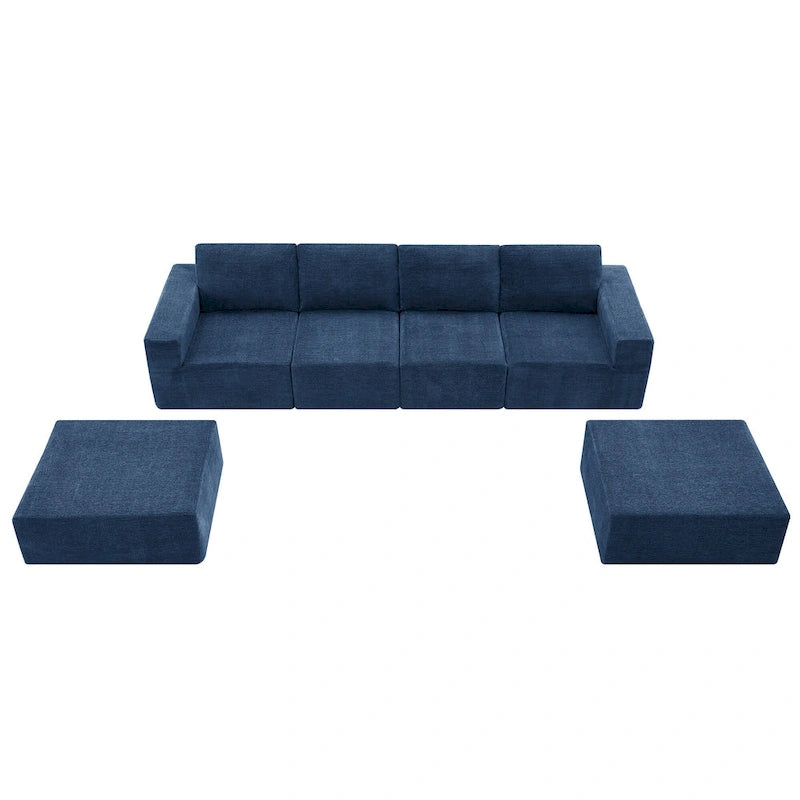 U-Shaped Full Foam Lounge Floor Couch Modular Sectional Sofa