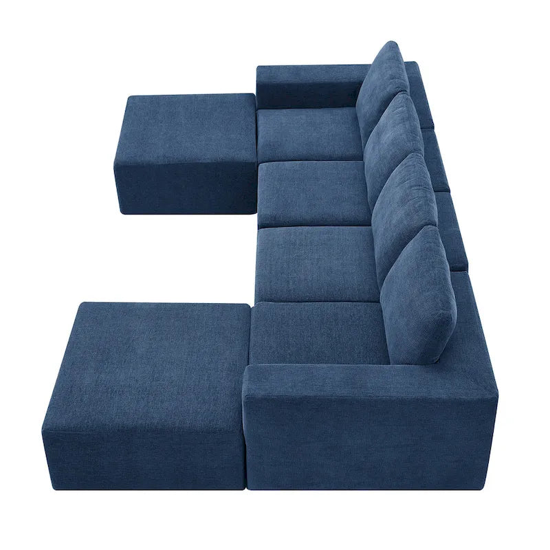 U-Shaped Full Foam Lounge Floor Couch Modular Sectional Sofa