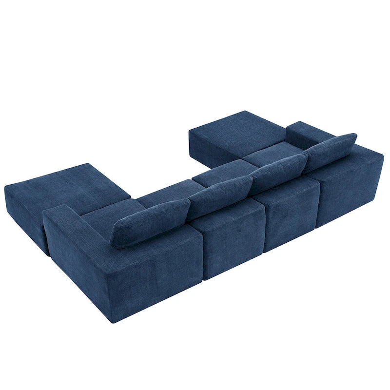 U-Shaped Full Foam Lounge Floor Couch Modular Sectional Sofa