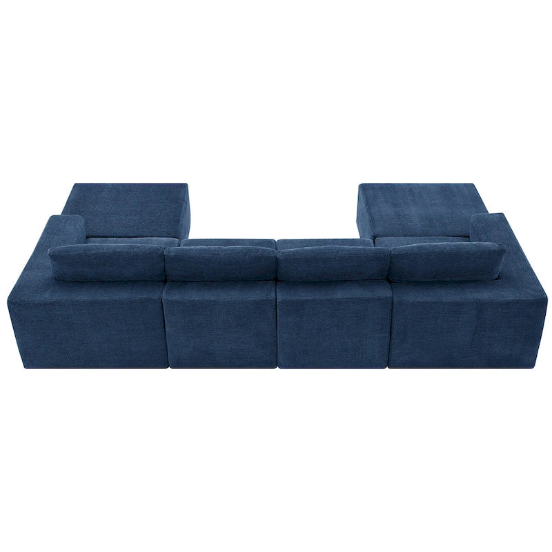 U-Shaped Full Foam Lounge Floor Couch Modular Sectional Sofa