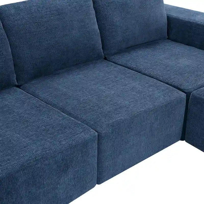 U-Shaped Full Foam Lounge Floor Couch Modular Sectional Sofa