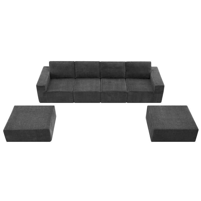 U-Shaped Full Foam Lounge Floor Couch Modular Sectional Sofa