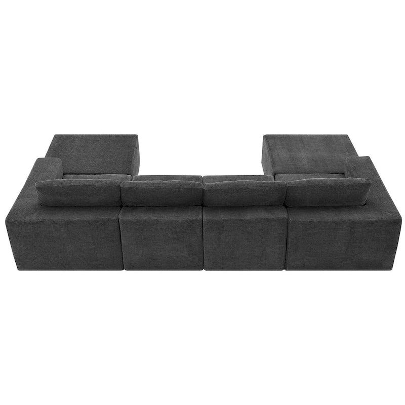 U-Shaped Full Foam Lounge Floor Couch Modular Sectional Sofa