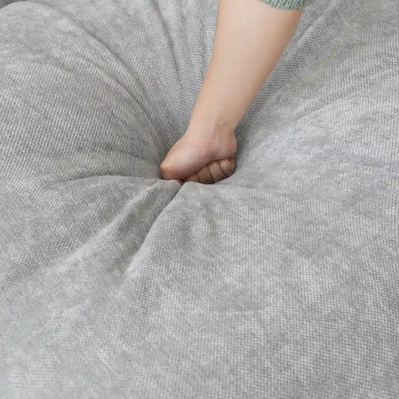 Minimalist Linen Sectional Sofa Cloud Couch, L-Shape Deep Seat Couch with Cushions