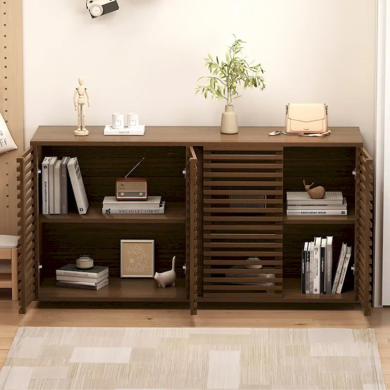 Buffet Sideboard With Solid Wood Doors