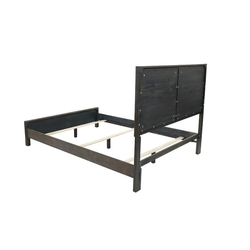 Rustic Contemporary Espresso 1pc Queen Size Bed Wooden X-Design HB Unique Look Bedroom Furniture