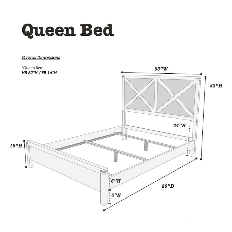 Rustic Contemporary Espresso 1pc Queen Size Bed Wooden X-Design HB Unique Look Bedroom Furniture