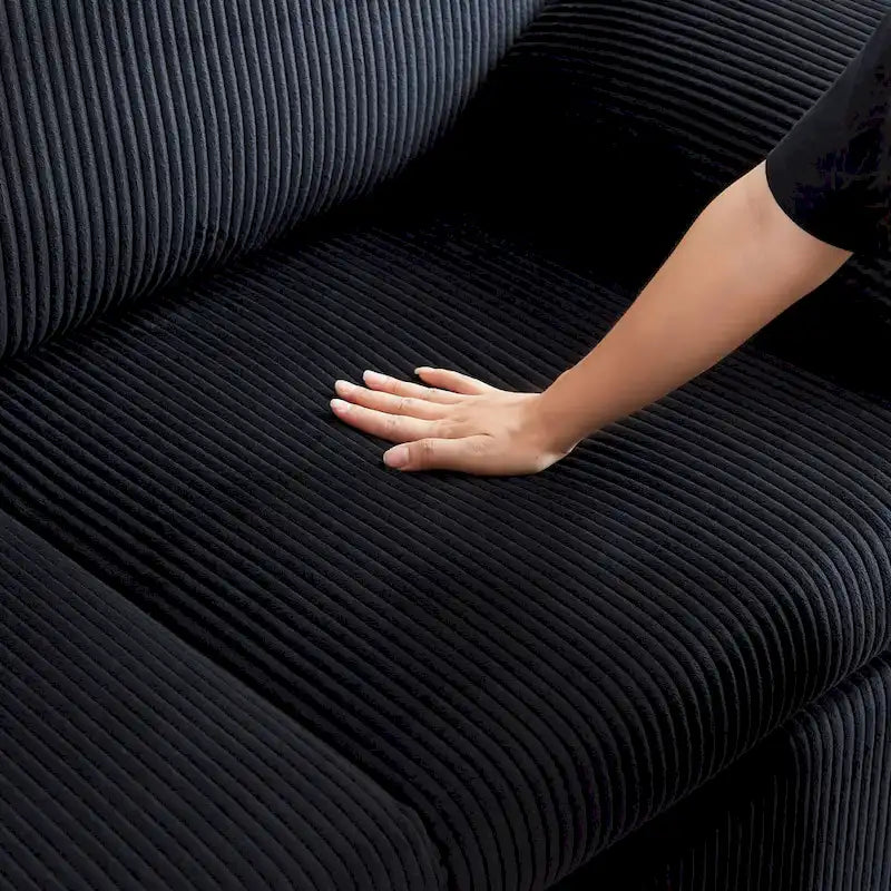64.5 Loveseat Sofa with Pullout Bed,Corduroy Convertible Sleeper Sofa