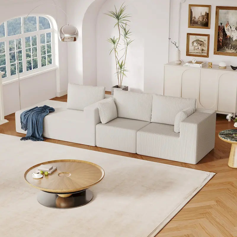 108.3Inch Modular L Shaped Sectional Sofa Couch with Chaise Lounge