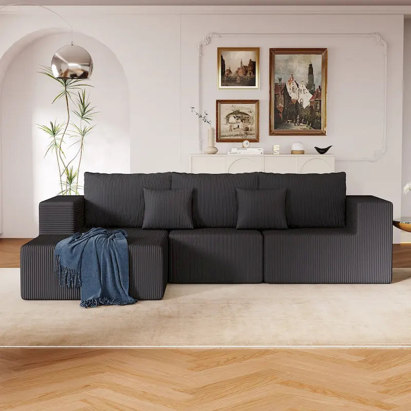 108.3Inch Modular L Shaped Sectional Sofa Couch with Chaise Lounge