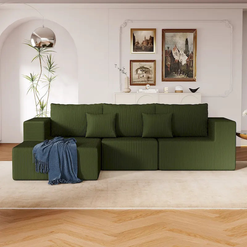 108.3Inch Modular L Shaped Sectional Sofa Couch with Chaise Lounge