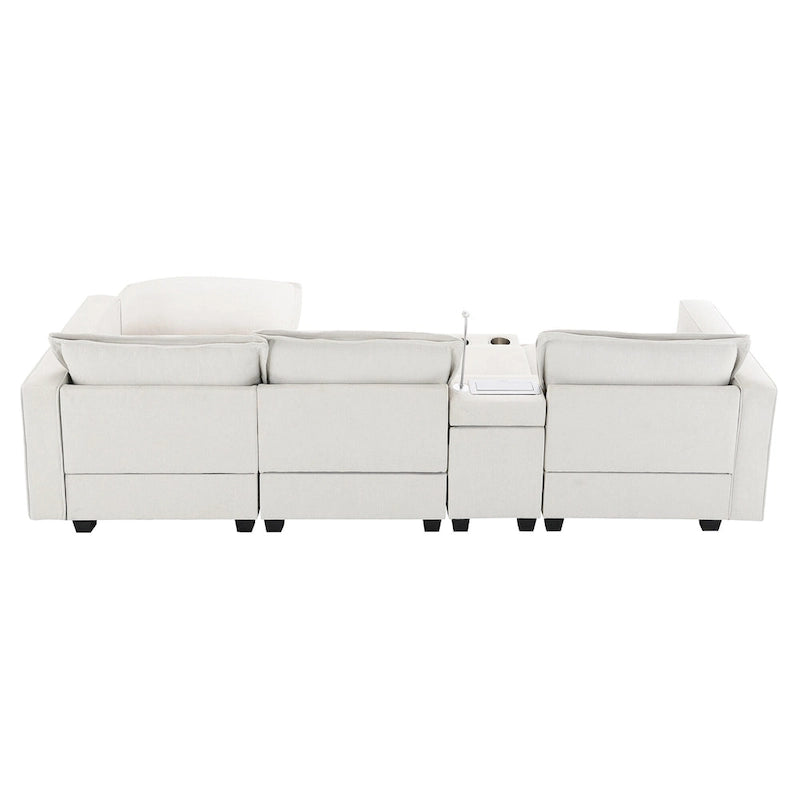 109 Chenille Modular Sectional Sofa with USB Console