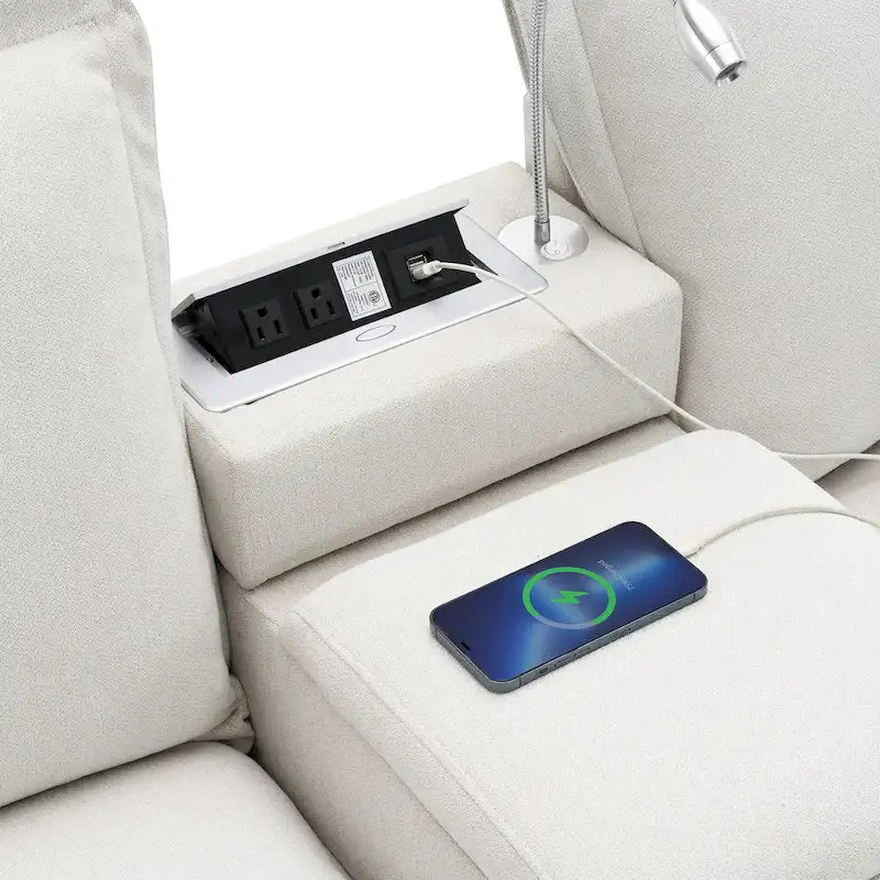 109 Chenille Modular Sectional Sofa with USB Console