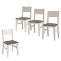 Solid Wood Dining Chairs Set of 2/4/6, Farmhouse Fabric Chairs with Back, Oval Side Chairs for Kitchen