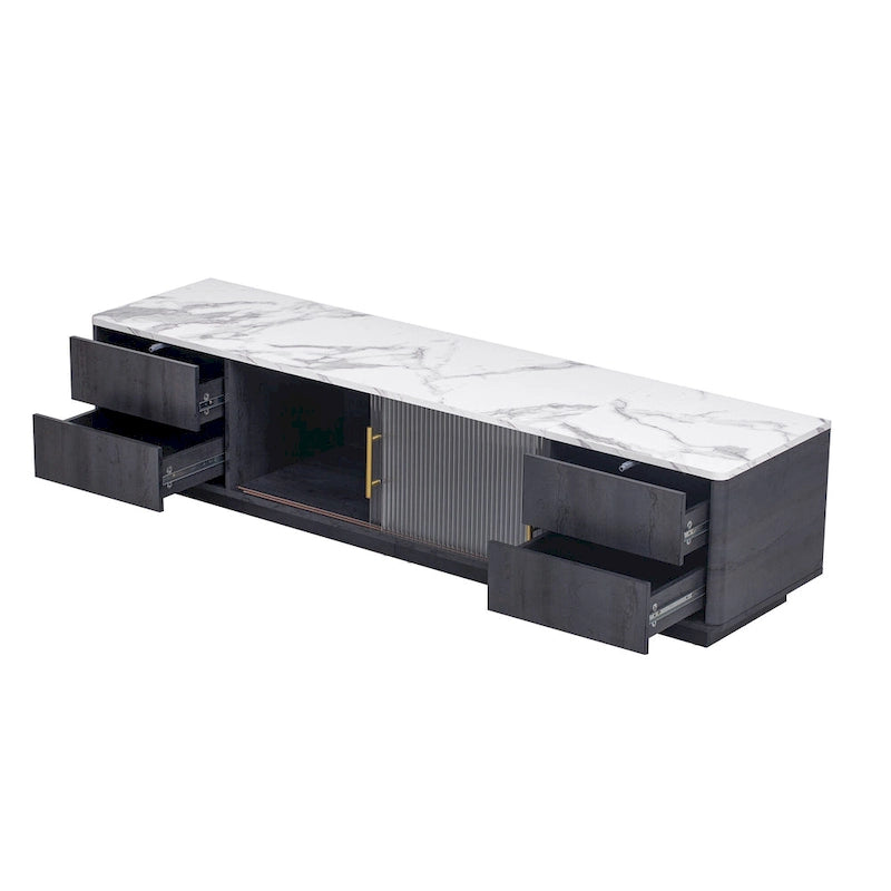 62.9 TV Stand with 4 Drawers and Large Storage Cabinet for TVs Up to 70
