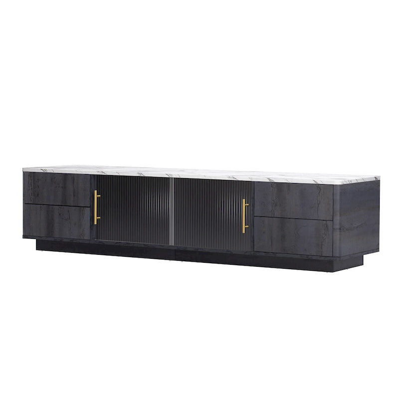 62.9 TV Stand with 4 Drawers and Large Storage Cabinet for TVs Up to 70