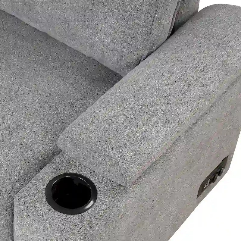 84.75 L-Shaped 5 Seater Sectional Sofa with Storage Ottoman, 2-in-1 Pull-Out Couch for Living Room