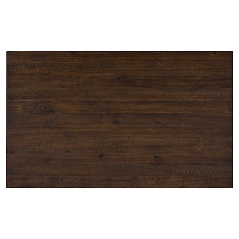 Walnut 6-Piece Wooden Dining Table Set with 4 Ergonomic Chairs & Bench