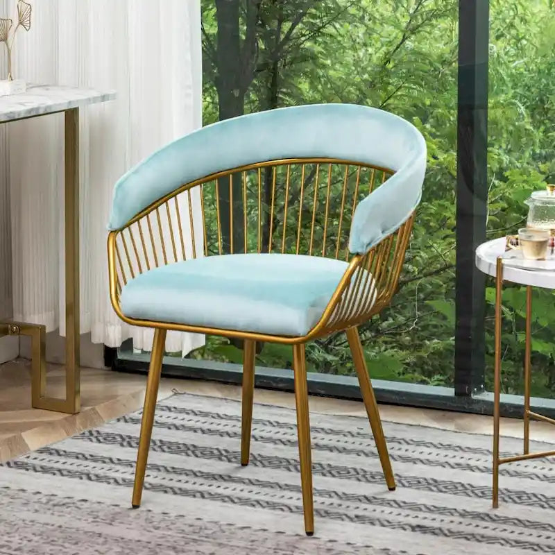 XINMICS Modern Dining Chair, Velvet Back Armchair for Living Room/Study, Set of 2/4/6