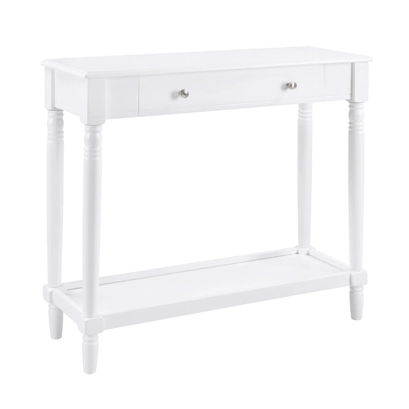 Convenience Concepts French Country Manor No Tools 1 Drawer Hall Entryway Table with Shelf
