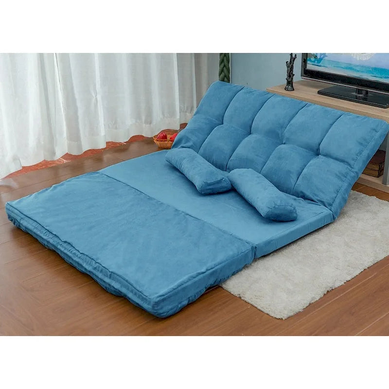 Chaise Lounge Sofa Floor Couch with Two Pillows