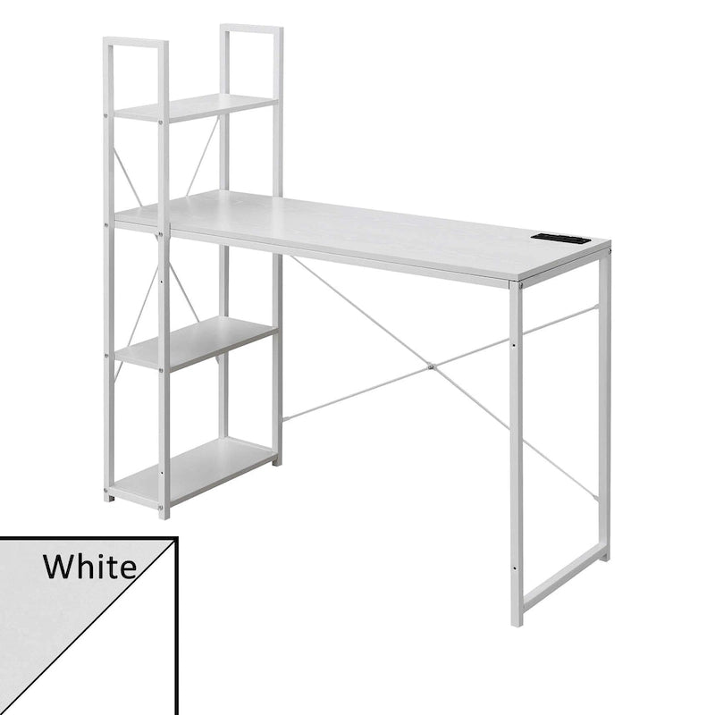 Convenience Concepts Designs2Go Office Workstation with Charging Station and Shelves
