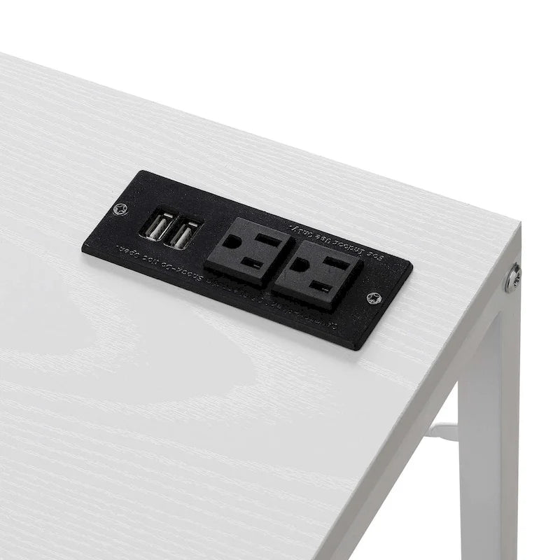 Convenience Concepts Designs2Go Office Workstation with Charging Station and Shelves
