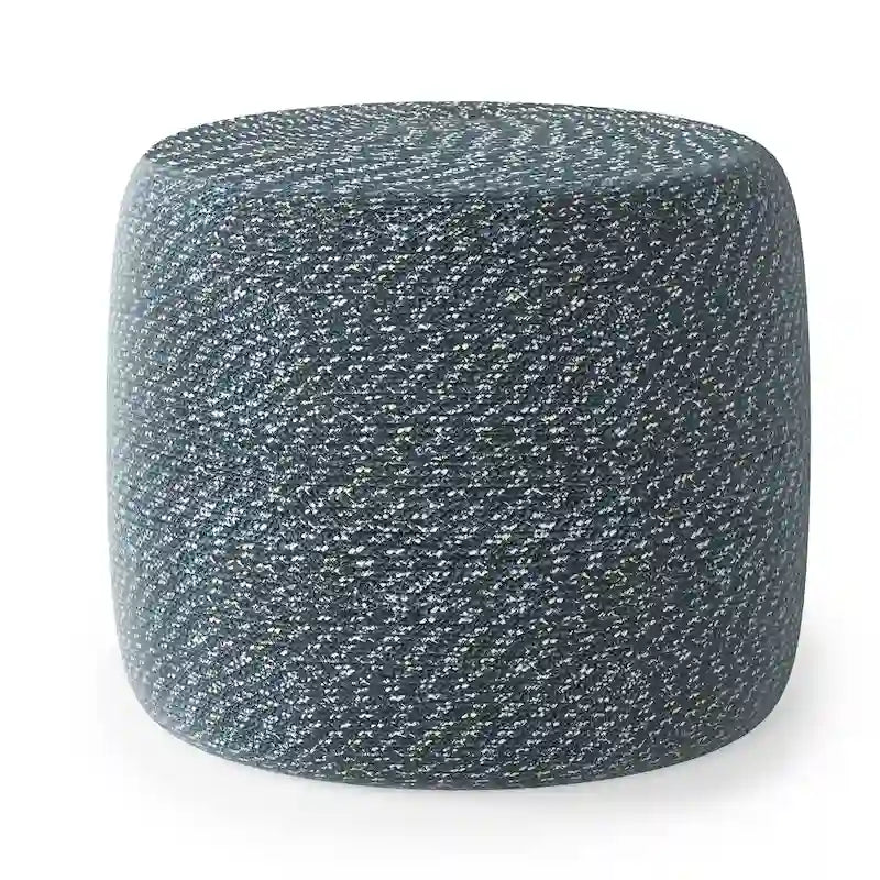 WYNDENHALL Brodie Round Braided Pouf